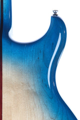 1990 Alembic Distallate 5 String Bass Caribbean Blue Burst Quilt Top -34" SCALE-