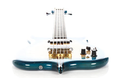 1990 Alembic Distallate 5 String Bass Caribbean Blue Burst Quilt Top -34" SCALE-