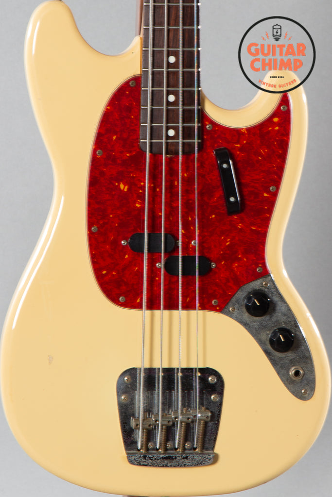 1997 Fender CIJ Japan Mustang Bass MB98-70SD Vintage White