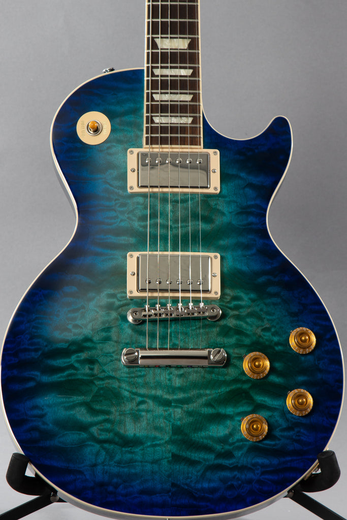 2020 Gibson Les Paul Standard Goryo Yuto Trans Blue Burst Quilt Top