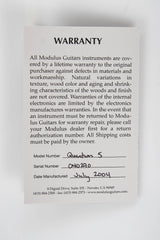 2004 Modulus Quantum Q 5 String Bass Chechen Top