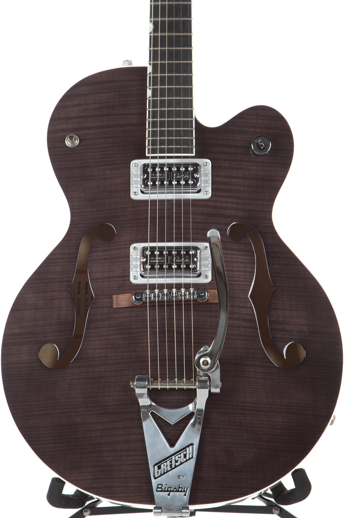 2015 Gretsch G6120SH Brian Setzer Hot Rod Tuxedo Black -FLAME TOP-