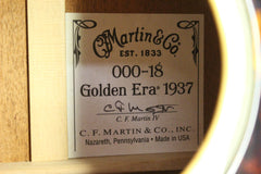 2013 Martin 000-18GE Golden Era 1937 Natural Acoustic Guitar