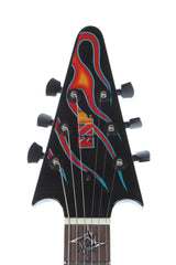1997 ESP Custom Shop James Hetfield JH-1 "Hot Rod" Flying V Red Flames #124 -RARE-