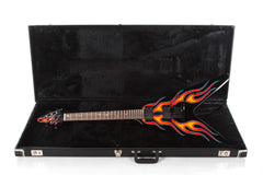 1997 ESP Custom Shop James Hetfield JH-1 "Hot Rod" Flying V Red Flames #124 -RARE-