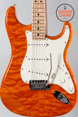 2015 Fender Custom Shop Deluxe Stratocaster Sunset Orange Transparent Quilt