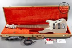 1996 Fender Roscoe Beck V 5 String Bass Guitar Shoreline Gold