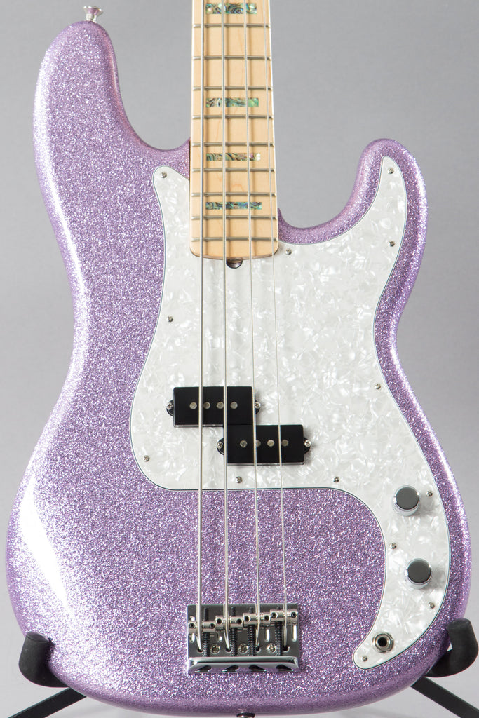 2017 Fender Limited Edition Adam Clayton Signature Precision P Bass Purple Sparkle