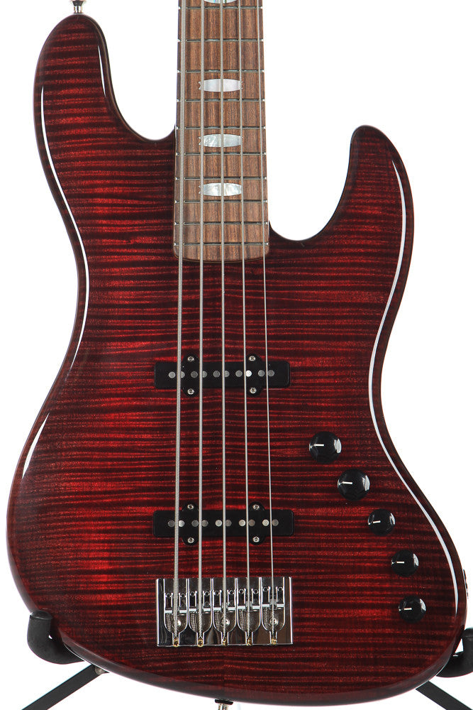 2011 Spector USA Coda Deluxe DLX 5 String Basss Black Cherry -SERIAL #001-
