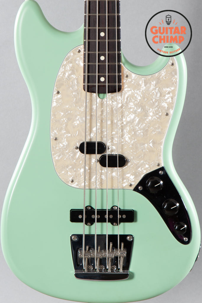 2018 Fender American Performer Mustang Bass Satin Surf Green
