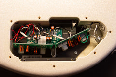 2012 Ernie Ball Music Man Bongo HH 6-String White Sparkle w/Roasted Birdseye Maple Neck