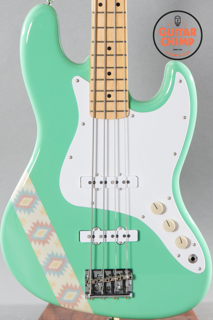 2021 Fender Silent Siren Jazz Bass Maple Surf Green