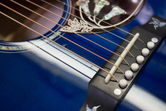 2017 Gibson Custom Shop Limited Edition Hummingbird Viper Blue Quilted Back & Sides