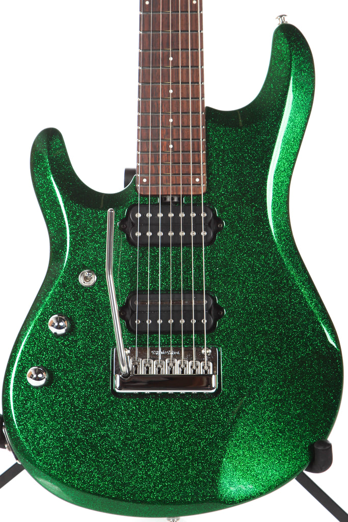 2013 Left Handed Ernie Ball Music Man JP7 John Petrucci 7 String Green Sparkle