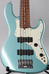 1997 Fender Roscoe Beck V 5-String Bass Guitar Teal Green Metallic