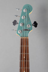 1997 Fender Roscoe Beck V 5-String Bass Guitar Teal Green Metallic