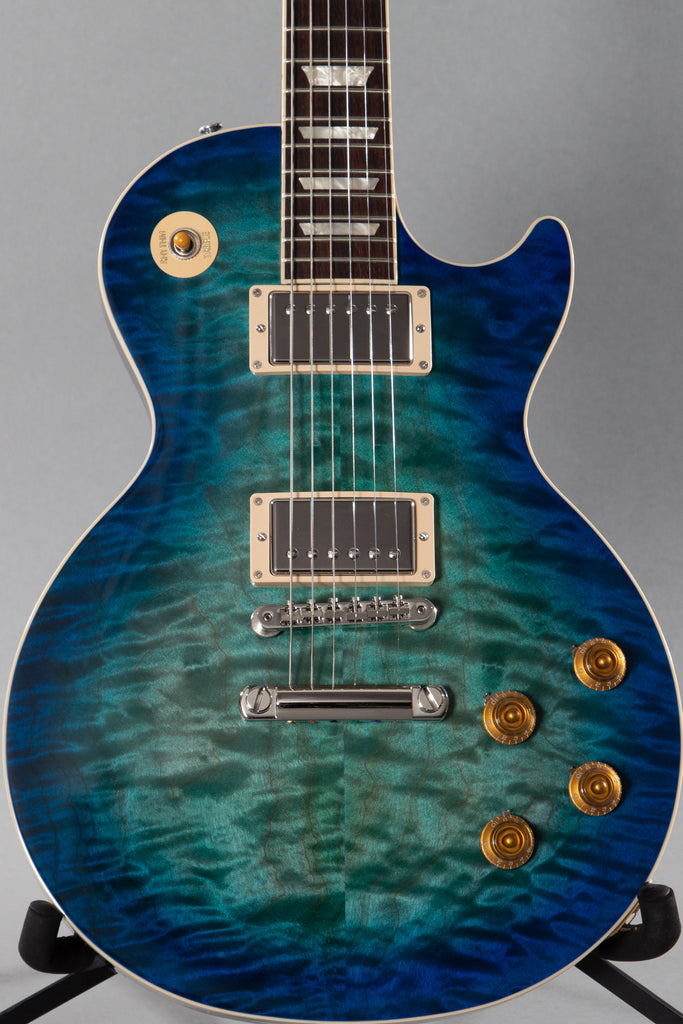 2020 Gibson Les Paul Standard Goryo Yuto Trans Blue Burst Quilt Top