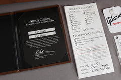 2015 Gibson Custom Shop Les Paul '57 M2M CS7 Ebony Over Pelham Blue Aged