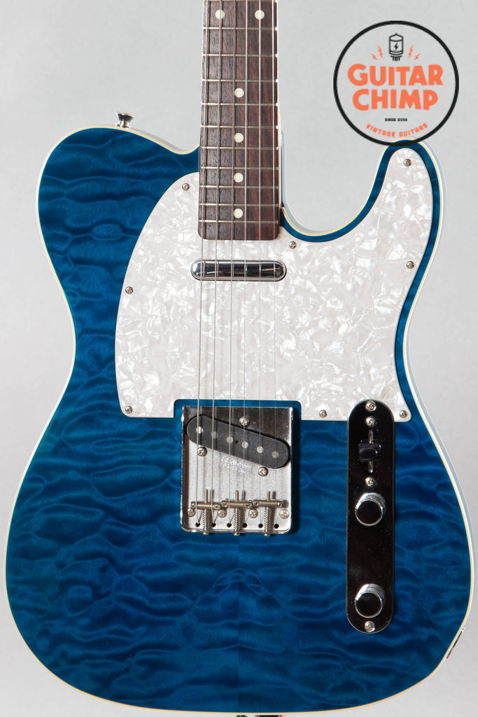 2012 Fender Japan TL62B ’62 Reissue Telecaster Custom Trans Blue Quilt