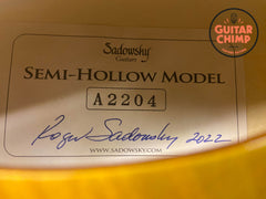 2023 Sadowsky Semi Hollow Model Archtop Caramel Burst
