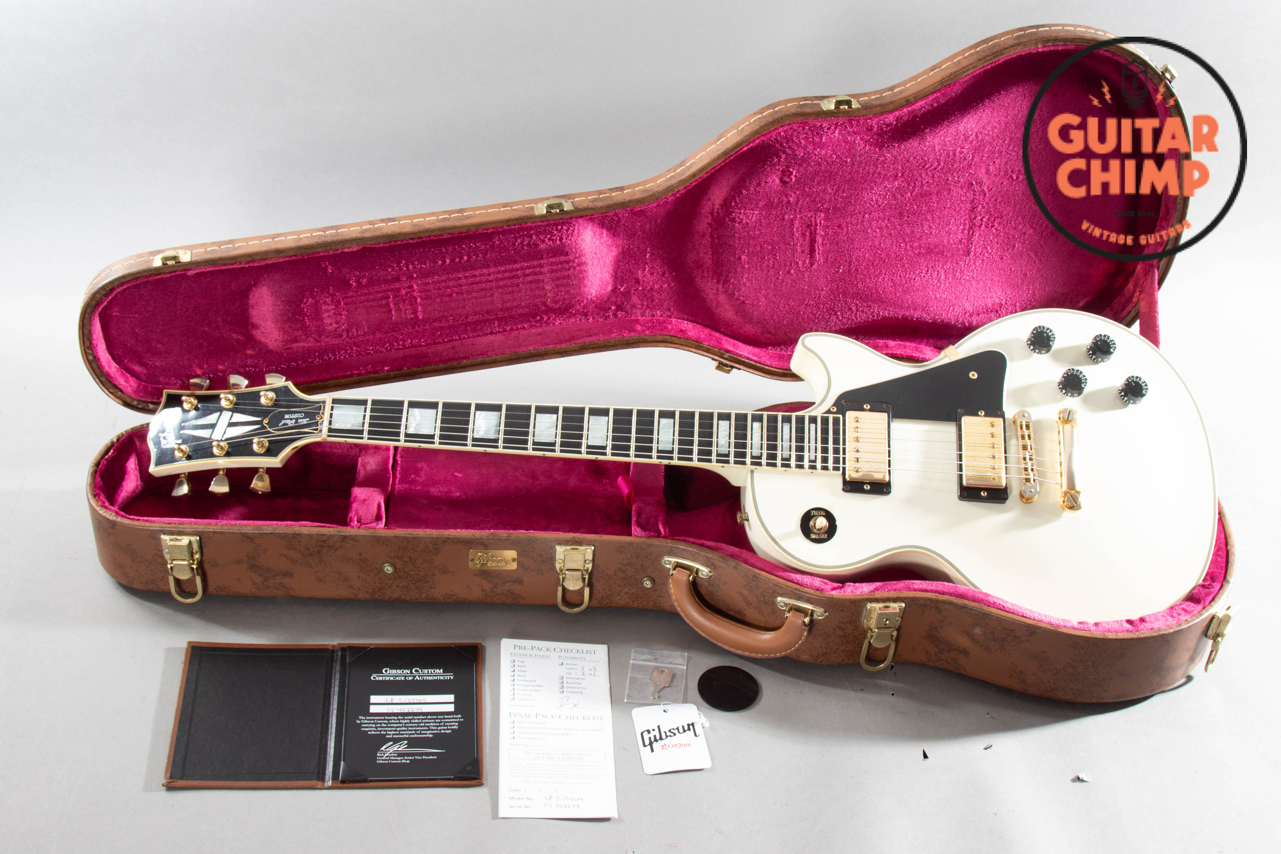2014 Gibson Custom Shop Les Paul Custom Alpine White – Vintage 