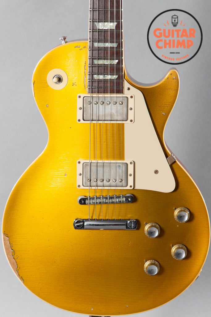 2019 Gibson Custom Shop ‘68 Les Paul Gold Top w/Humbuckers Heavy Aged