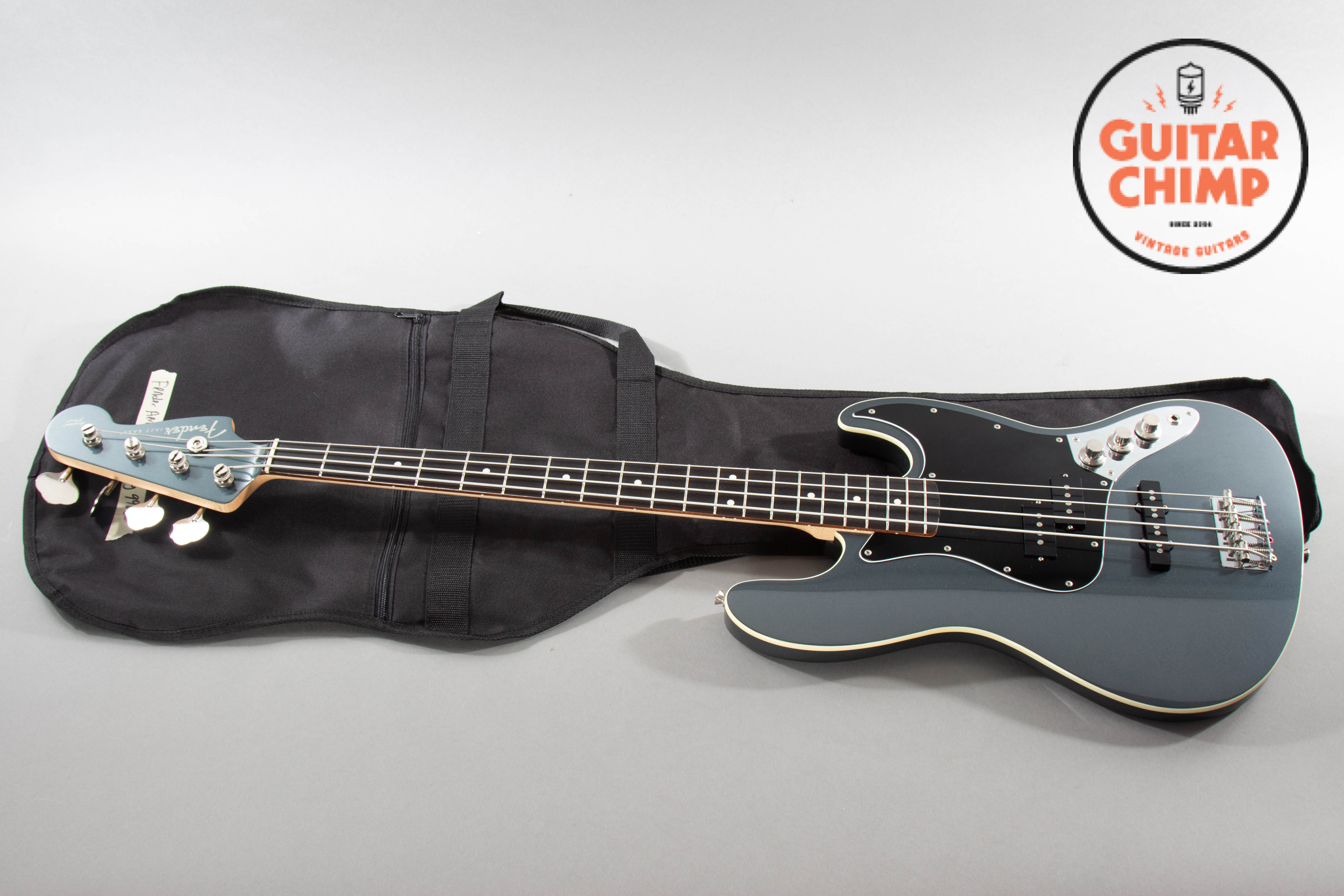 2014 Fender Japan Exclusive Aerodyne Jazz Bass Gun Metal Blue Guitar