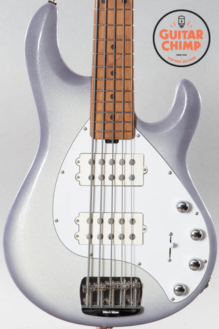 2022 Ernie Ball Music Man Stingray HH Special 5-String Bass Snowy Night