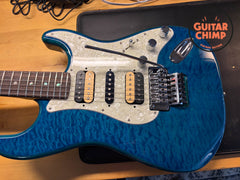 2018 Fender Japan MIJ Michiya Haruhata Stratocaster Caribbean Blue Transparent Tweed HSC