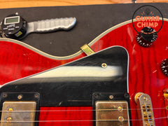 2010 Gibson Custom Shop Les Paul Custom Figured Top Trans Red OHSC COA Ebony