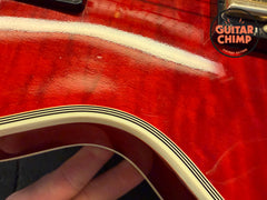 2010 Gibson Custom Shop Les Paul Custom Figured Top Trans Red OHSC COA Ebony