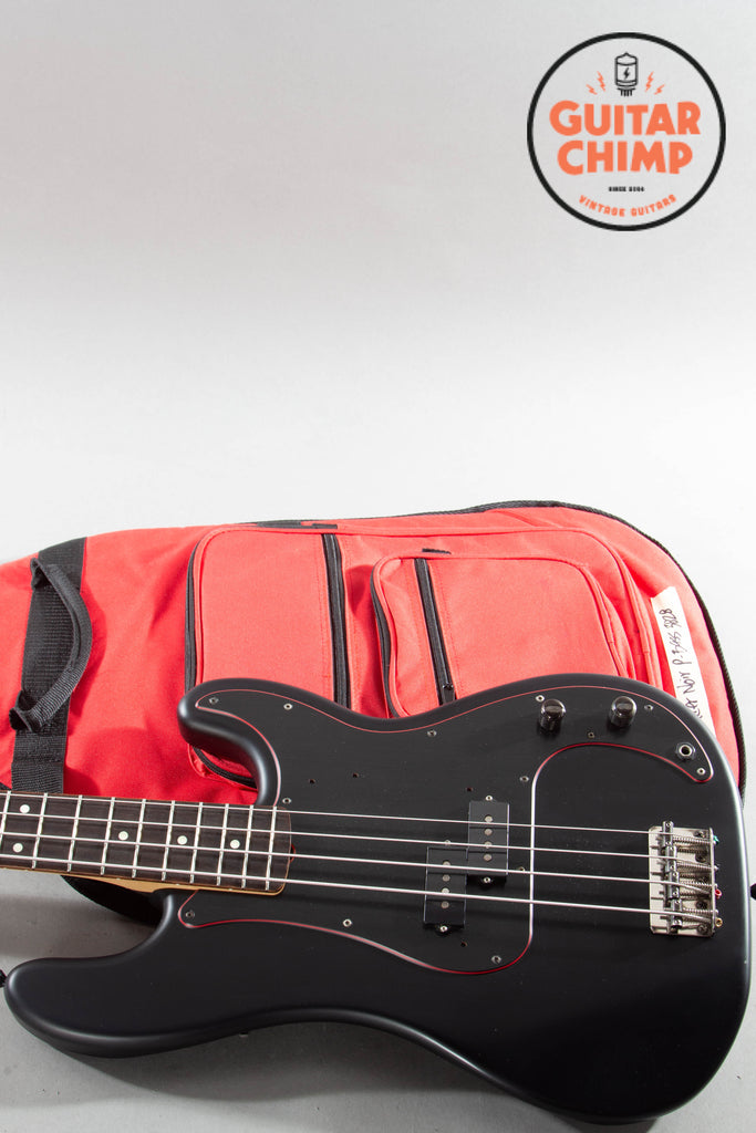 2020 Fender Japan Limited Noir Precision P Bass – Satin Black, Matching Headstock, MIJ