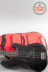 2020 Fender Japan Limited Noir Precision P Bass – Satin Black, Matching Headstock, MIJ