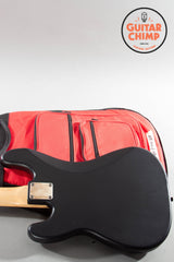 2020 Fender Japan Limited Noir Precision P Bass – Satin Black, Matching Headstock, MIJ