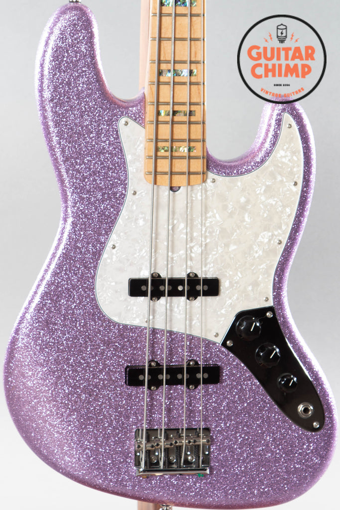 2017 Fender Limited Edition Adam Clayton Signature Jazz Bass Purple Sparkle