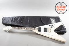 2024 Edwards E-FV-LTD Flying V – Vintage White Block Inlays | MIJ | Excellent