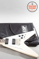 2024 Edwards E-FV-LTD Flying V – Vintage White Block Inlays | MIJ | Excellent