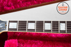 2000 Gibson Les Paul Custom Alpine White – Aged Patina, Ebony Board, Original Case