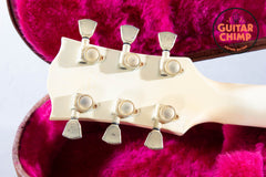 2000 Gibson Les Paul Custom Alpine White – Aged Patina, Ebony Board, Original Case