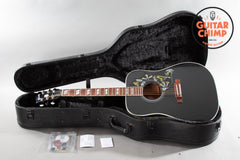 2024 Gibson Hummingbird Ebony Black – LR Baggs, Original Case, Excellent Condition
