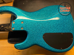 2008 Modulus FB4 Funk Unlimited Flea Bass Blue Sparkle