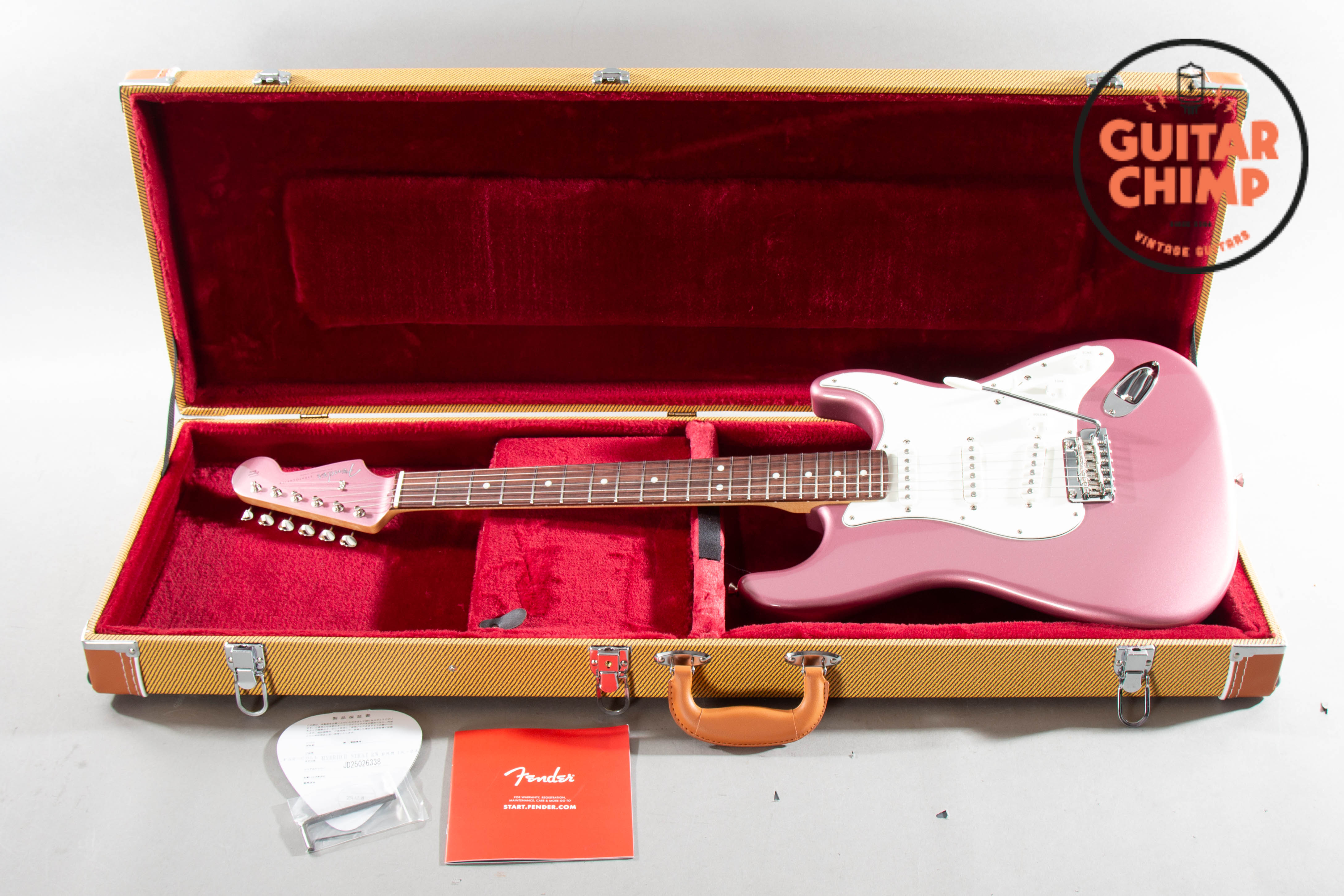 2025 Fender Japan FSR Hybrid II Stratocaster Burgundy Mist