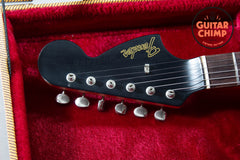 2010 Fender Japan MG69 Mustang Stop Tail – Matte Black w/ Matching Headstock | Rare | MIJ | Tweed Case