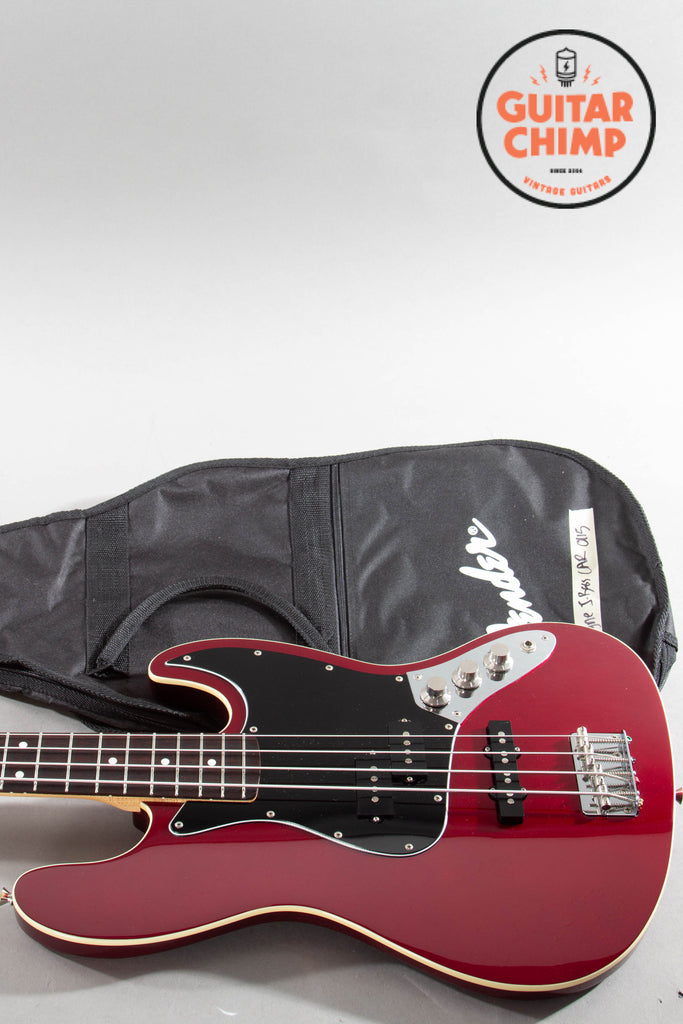 2008 Fender Japan Aerodyne Jazz Bass AJB-58 Candy Apple Red CIJ – Excellent, P/J, Gig Bag
