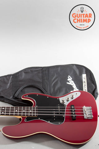 2008 Fender Japan Aerodyne Jazz Bass AJB-58 Candy Apple Red CIJ – Excellent, P/J, Gig Bag