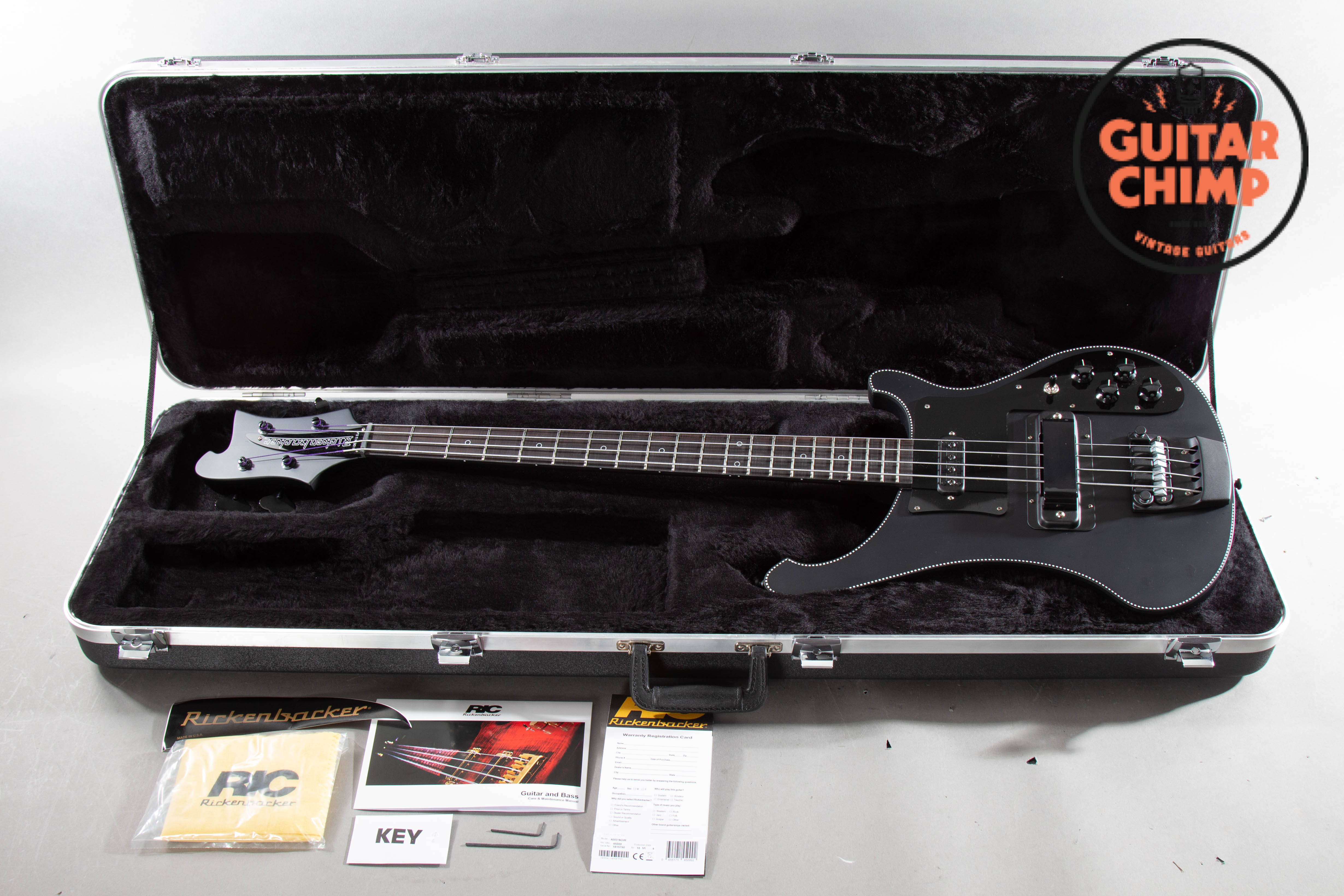 2018 Rickenbacker 4003 Noir | 1 of 15 | Satin Black | Checkerboard