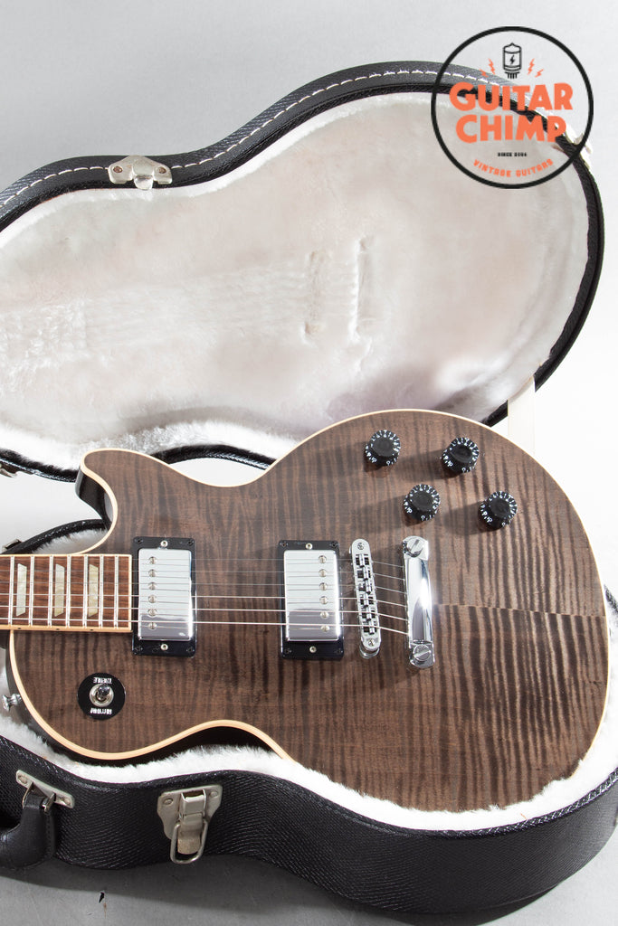 2011 Gibson Chad Kroeger Blackwater Les Paul Trans Black | Piezo | Rare | OHSC