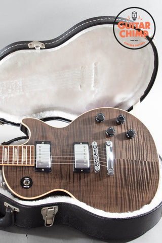 2011 Gibson Chad Kroeger Blackwater Les Paul Trans Black | Piezo | Rare | OHSC
