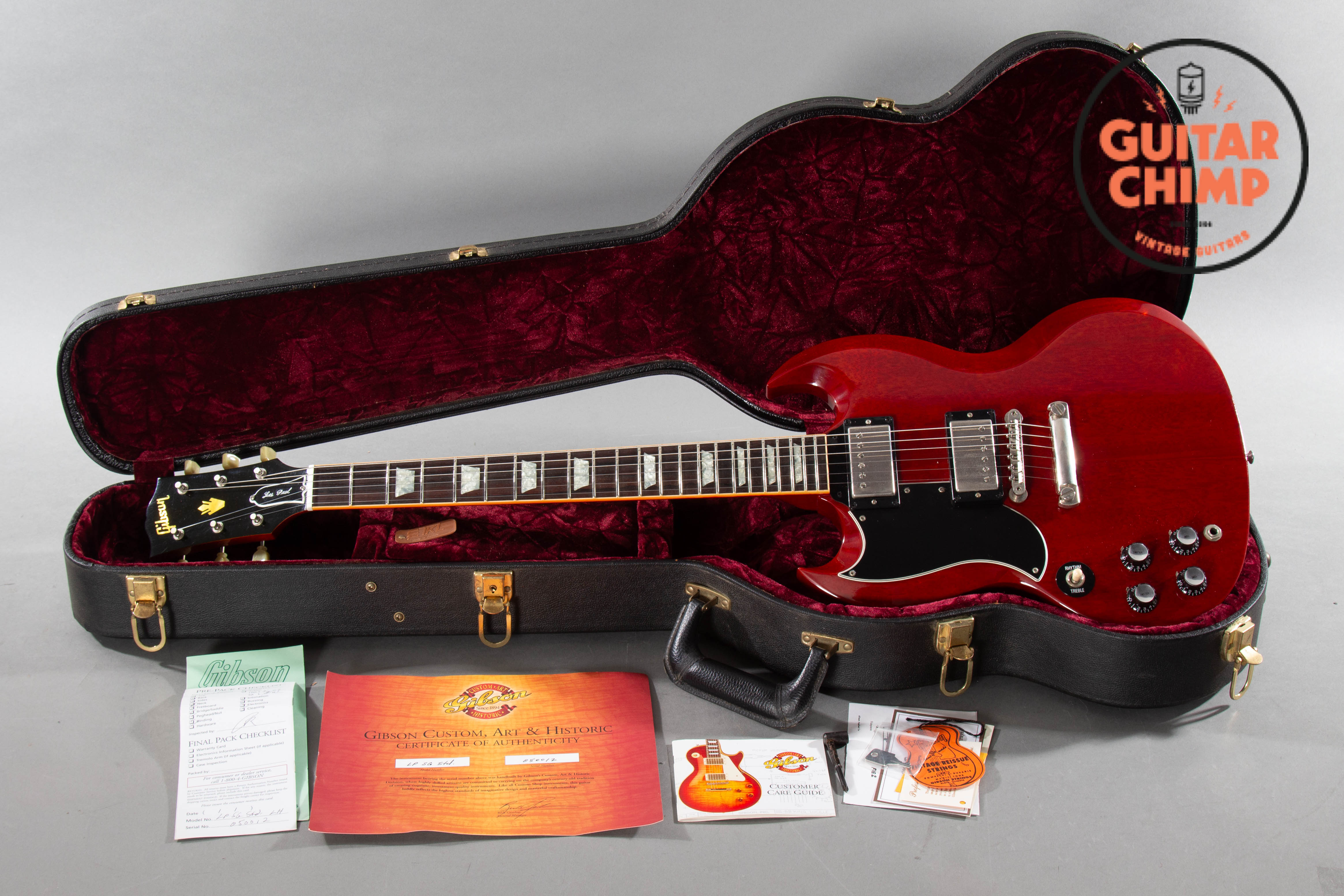 2005 Left-Handed Gibson Custom Shop Historic SG Standard Reissue Faded  Cherry