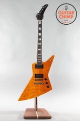 2004 Gibson Explorer Pro X-Plorer Trans Amber AA Flamed Maple Top